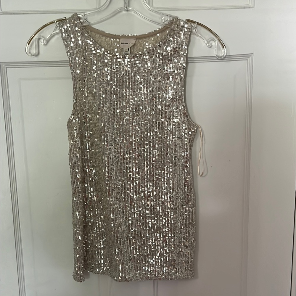River Island Sparkling Sequin Top